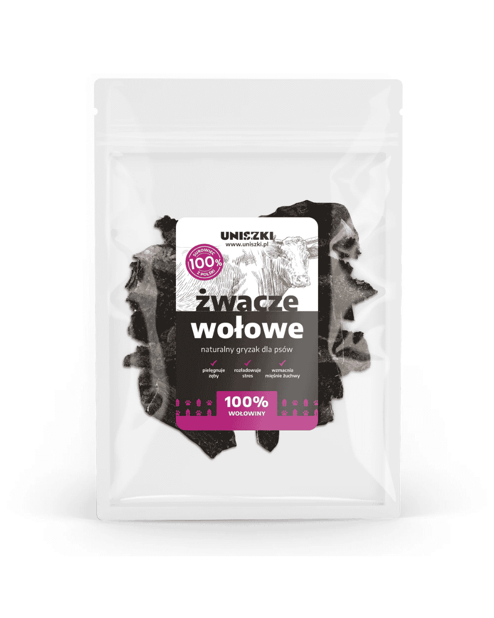 Przysmak dla psa żwacze wołowe UNISZKI 100g